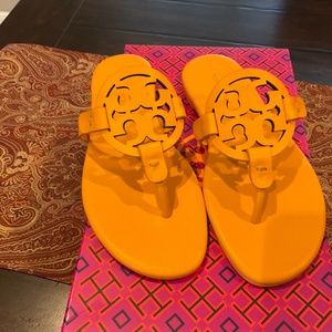 TORY BURCH orange citrine miller , size 5,  BNIB, MSRP$198, sold out Must have